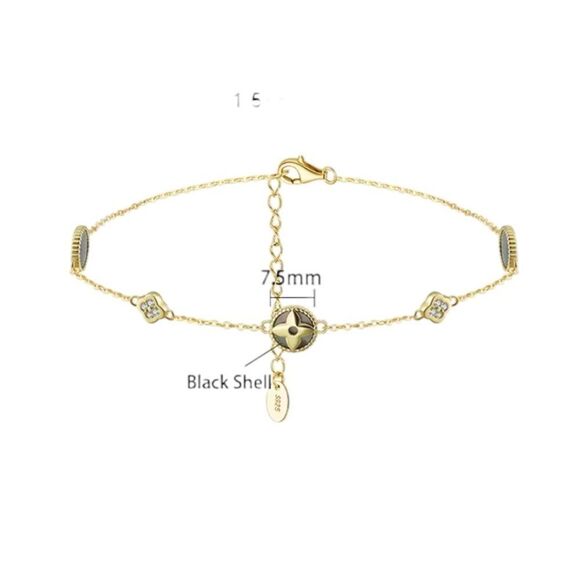 ENA925 14k Over Sterling Silver Anklet - Picture 5 of 5